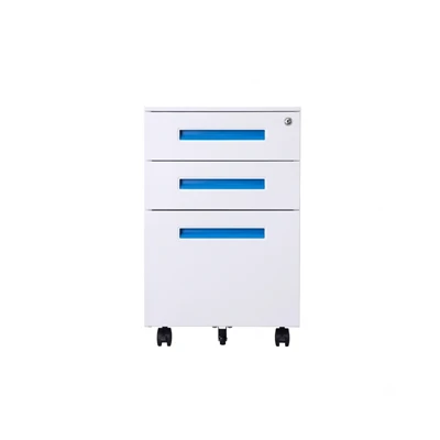 Mobiele kast onder het bureau